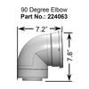 224063 - 90 Degree Elbow - Non-Condensing Tankless Water Heater Venting  - 3" / 5"